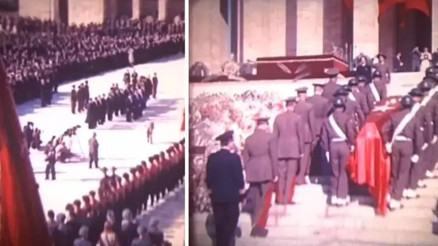 Atatürkün naaşının Anıtkabire naklinin renkli görüntüleri ortaya çıktı