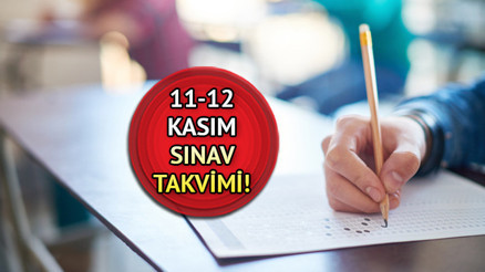 Bugün hangi sınav var 12 Kasım Pazar günü sınav takvimi 2023: Bugün sınav var mı, ne sınavı