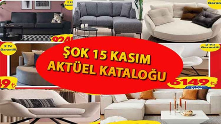 15-21 Kasım ŞOK Aktüel Ürünler Kataloğu raflarda ŞOK’a bu hafta koltuk, kanepe, berjer, çalışma masası, katlanır masa, yatak ve gaming oyuncu ekipmanları geldi