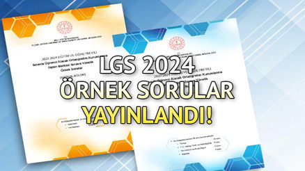 LGS 2024 ÖRNEK SORULAR VE ÇÖZÜMLERİ | MEB LGS sayısal ve sözel örnek soruları ve çözüm videoları görüntüleme ekranında