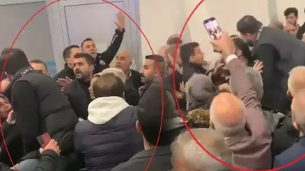 Havalimanında güvenlik görevlileri ile umreden dönenlerin yakınları arasında arbede