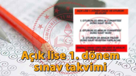 AÖL 1. dönem sınavları ne zaman, yüz yüze mi yapılacak MEB Açık Lise 2023-2024 takvimi AÖL 1. dönem sınavları ne zaman, yüz yüze mi yapılacak MEB Açık Lise 2023-2024 takvimi