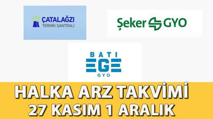 Halka arz takvimi yeni 27 Kasım-1 Aralık: Önümüzdeki hafta hangi şirketler halka arz olacak Bugün halka arz var mı, talep toplama ne zaman Halka arz takvimi yeni 27 Kasım-1 Aralık: Önümüzdeki hafta hangi şirketler halka arz olacak Bugün halka arz var mı, talep toplama ne zaman