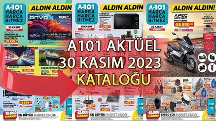 ALDIN ALDIN A101 AKTÜEL 30 KASIM 2023 KATALOĞU📺🛒|| A101de bu hafta neler var Ultra HD Android 13 Smart Led TV, Mekanik Silindirik Termosifon, Maxi Scooter, Dikey Süpürge, Mikrodalda fırın A101de...