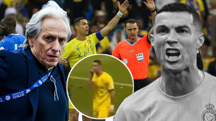 Suudi Arabistanda Jorge Jesus fırtınası Al Hilal - Al Nassr maçında golü iptal edilen Ronaldo çılgına döndü, Messi tezahüratlarına ilginç cevap...