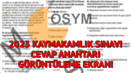 KAYMAKAMLIK SINAVI SORULARI VE CEVAP ANAHTARI 2023 AÇIKLANDI: Kaymakam adaylığı sınavı soruları ve cevapları kitapçığı erişime açıldı İşte 3 Aralık ais.osym.gov.tr kaymakamlık sınavı soru ve cevap anahtarı görüntüleme ekranı