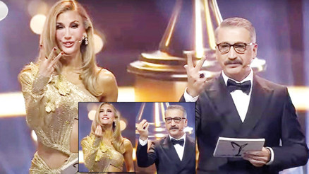 Çağla Şıkel ve Cem Davrandan işaret diliyle mesaj