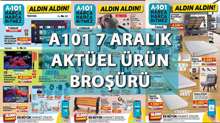 7 ARALIK A101 AKTÜEL KATALOĞU SATIŞTA A101’de indirime girecek ürünler listesi: Süpürge, katlanır koltuk, yatak ve baza çeşitleri bugün A101 markette