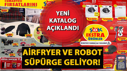 ŞOK MARKET 9 ARALIK AKTÜEL ÜRÜNLER KATALOĞU: Robot süpürge, Airfryer, battaniye, ısıtıcı, kahve makinesi satışa çıkıyor