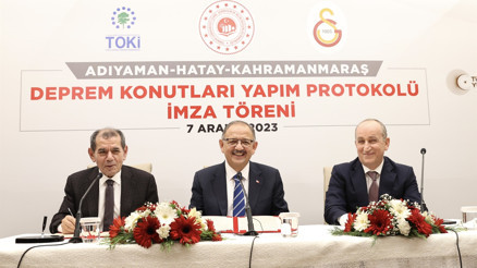 Galatasaray ve TOKİ arasında 300 deprem konutu için protokol imzalandı