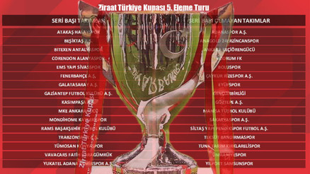 Son dakika: Ziraat Türkiye Kupası 5. tur eşleşmeleri belli oldu Beşiktaş, Fenerbahçe, Galatasaray Ziraat Türkiye Kupası (ZTK) maçları ne zaman oynanacak