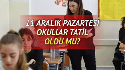 11 ARALIK PAZARTESİ OKULLAR TATİL OLUR MU 🏫 || Bugün okullar tatil mi, okullarda tatil kararı var mı, bugün ders olacak mı Hangi illerde okul yok İşte illerdeki son durum... 11 ARALIK PAZARTESİ OKULLAR TATİL OLUR MU 🏫 || Bugün okullar tatil mi, okullarda tatil kararı var mı, bugün ders olacak mı Hangi illerde okul yok İşte illerdeki son durum...