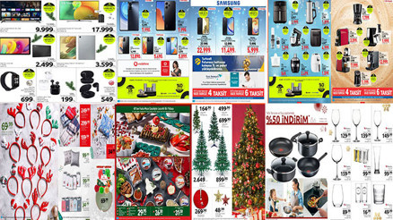 CarrefourSA 21-31 Aralık Kataloğu (İndirimli ürünler listesi) | Yılbaşı ağacı, süslemeler, dik saplı süpürge, Airfryer, yemek takımı, tablet ve televizyon çeşitleri