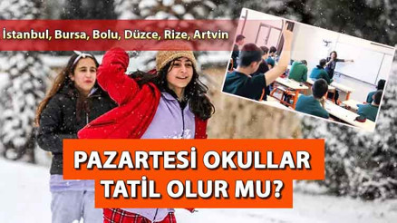 25 ARALIK OKULLAR KAR TATİLİ OLUR MU Pazartesi günü okullar tatil mi olacak, hangi illerde Türkiye’yi etkisi altına alacak İstanbul, Bolu, Zonguldak, Düzce, Bartın…