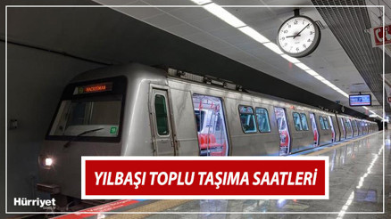 YILBAŞI TOPLU TAŞIMA SAATLERİ 2024 | 31 Aralık yılbaşı gecesi toplu taşıma saat kaça kadar çalışıyor 31 Aralık Pazar metro, metrobüs ve otobüs sefer bilgisi