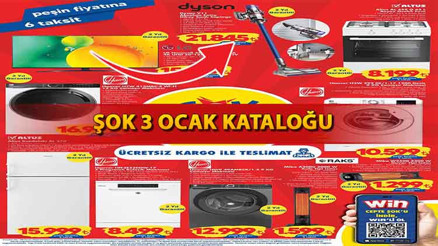 ŞOK 3-5 OCAK AKTÜEL ÜRÜNLER KATALOĞU 2024: ŞOK’ta bugün elektrikli dikey süpürge, spor ekipmanları, televizyon, perde, ısıtıcı ve dokuma halı satışta