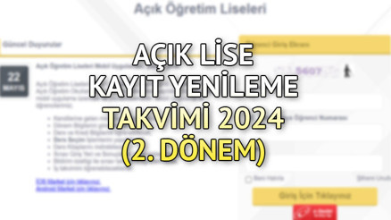 AÖL KAYIT YENİLEME 2. DÖNEM | MEB Açık lise kayıt yenileme ne zaman, son tarih ne Açıköğretim lisesi ders seçim tarihi ayın kaçında Kılavuz yayınlandı