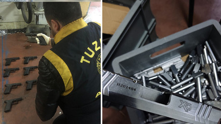 İstanbulda ruhsatsız tabanca üretimi yapılan 2 iş yerine şok baskın