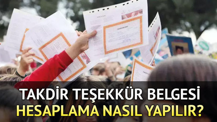 TAKDİR TEŞEKKÜR NOT ORTALAMASI HESAPLAMA 2024: Takdir ve Teşekkür Belgesi kaç puanla alınır  Takdir Teşekkür ortalaması kaç İşte karne notu hesaplama bilgisi...