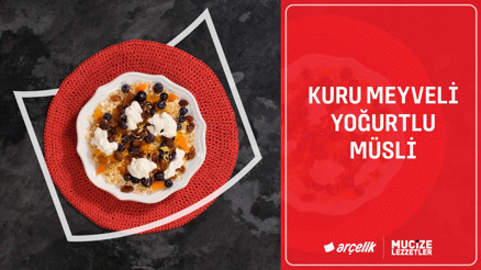 Kuru meyveli yoğurtlu müsli tarifi  | Mucize Lezzetler