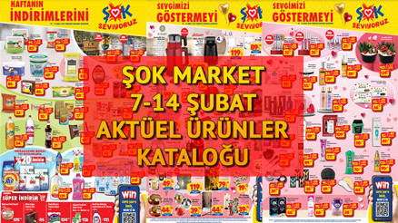 ŞOK MARKET 7-14 ŞUBAT AKTÜEL KATALOĞU 2024 (Raflarda yerini alıyor): ŞOK’ta bu hafta airfryer, robot süpürge, saç şekillendirme seti, çay ve kahve makinesi satışa çıkıyor