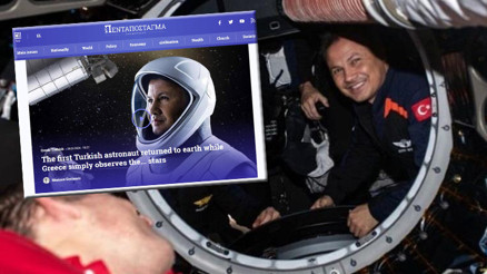 Komşu böyle duyurdu:  Yunanistan yıldızları izlerken ilk Türk astronot Alper Gezeravcı dünyaya döndü