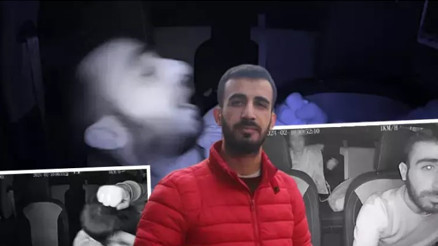 İzmirde taksiciye yumruklu saldırı kamerada: Aracına aldığı yolcu yüzünden darbedildi