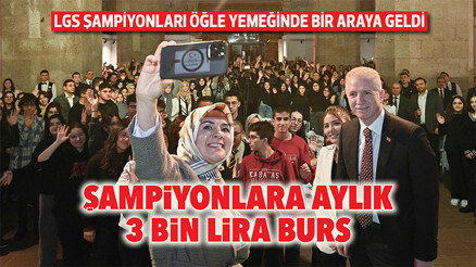 Şampiyonlara aylık 3 bin lira burs