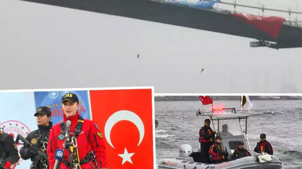 Kadın komandolar 15 Temmuz Şehitler Köprüsü’nden halatla indi