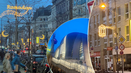 Köln’ün en işlek caddesi ışıklandırıldı