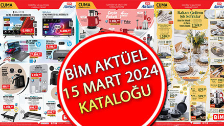 BİM 15 MART AKTÜEL KATALOĞU 2024 SATIŞTA Bimde bu haftta cuma neler var Gaming Laptop, Dikey Süpürge, Yağsız Airfryer BİMde...