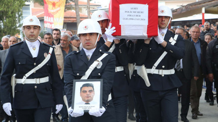 Doğum gününde kazada şehit olmuştu... Polis memuru son yolculuğuna uğurlandı