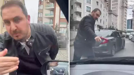 Ataşehirde yol verme tartışması: Sürücüyü tehdit etti