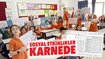Sosyal etkinlikler karnede