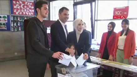 AK Parti İBB Başkan Adayı Murat Kurum, oyunu Kağıthanede kullandı