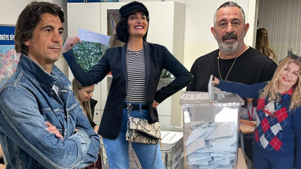 1 saat bekleyip oyumu verdim Ünlü isimler sandık başında...