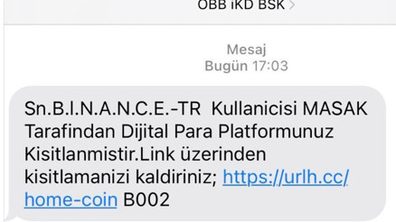 OBB İKD BSK adıyla gönderilen b.i.n.a.n.c.e MASAK mesajı dolandırıcılık mı Uzmanlardan önemli uyarı