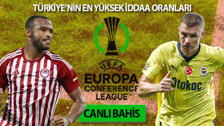Fenerbahçenin Konferans Ligi maçına Türkiyenin en yüksek iddaa oranları Mislide Olympiakosun muhtemel 11i, son gelişmeler...
