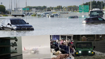 Dubai sular altında Tarihi bir hava olayı yaşanıyor