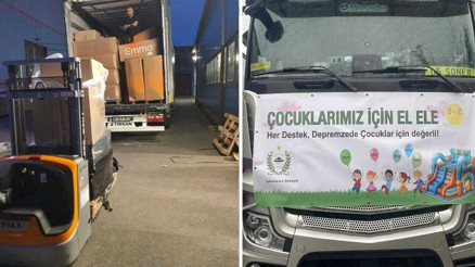 Bu TIRar Dortmund’dan, Hatay’a gidiyor