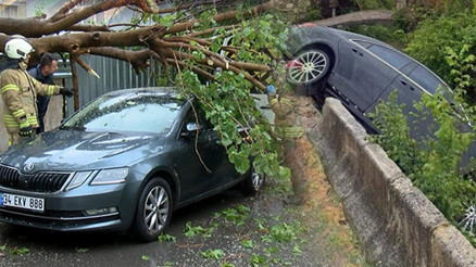 Meteorolojiden yeni hava durumu raporu... Kuvvetli yağış ve fırtına etkili oluyor: Ağaçlar devrildi, çatı uçtu