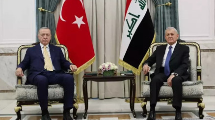 Cumhurbaşkanı Erdoğan, Irak Cumhurbaşkanı Abdüllatif Reşid ile bir araya geldi