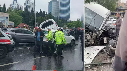 Beşiktaşta zincirleme trafik kazası
