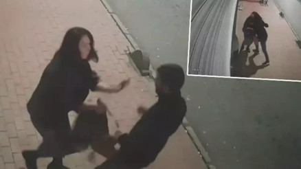 Fatihte yolda yürürken saldırı Kadını darbedip çantasını gasbetti