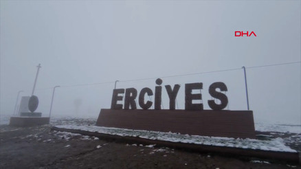 Erciyese mayısta kar yağdı