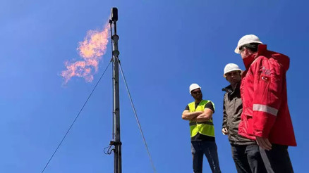 Silivri’de çıkarılmaya başlanan doğal gazın ilk ateşi yandı