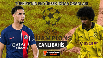 1-0ın rövanşında PSGde son durum nasıl Dortmundun ilk 11inde kimler olacak Dev maça Türkiyenin en yüksek iddaa oranları Mislide...