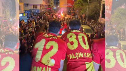 Göztepe sabaha kadar uyumadı Süper Lig coşkusu...