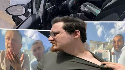 Trafik magandaları, kornayla uyaran sürücünün araç camını kırdı