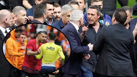 Galatasaray ile Fenerbahçe arasındaki çılgın derbide kavgalar, atışmalar ve göndermeler... Emre Kartaldan Çelikkırana yumruk